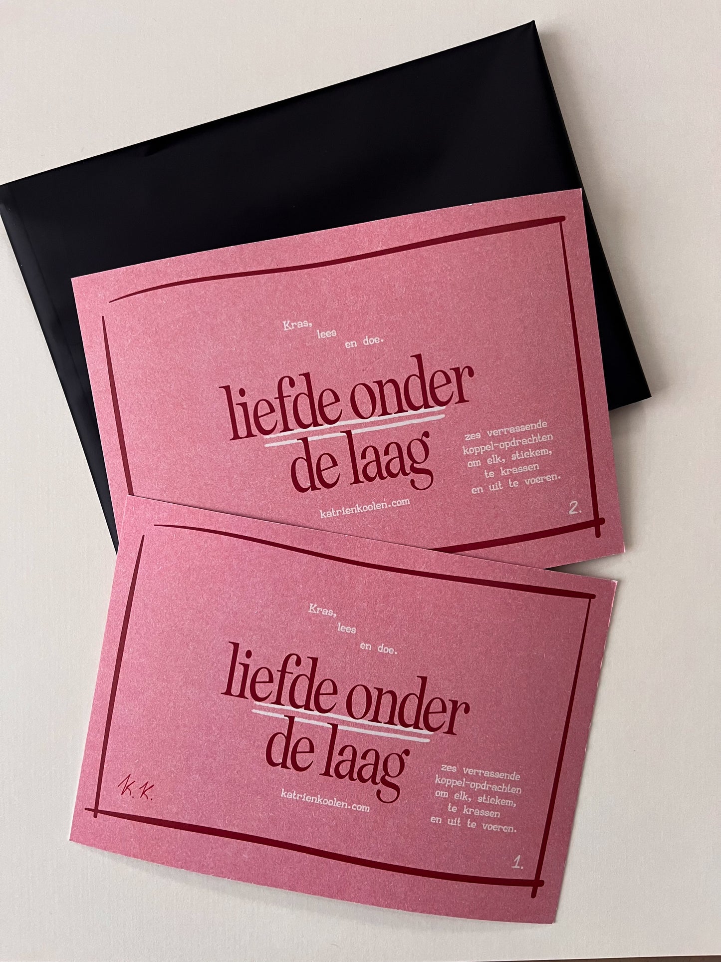 Kraskaarten Liefde onder de laag