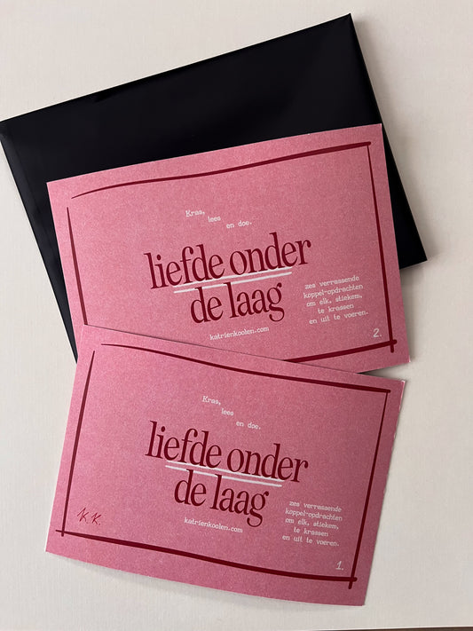Kraskaarten Liefde onder de laag